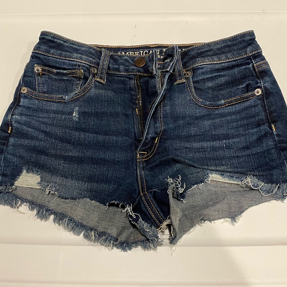 American Eagle Size 2 High Waisted Super Stretch Jean Shorts